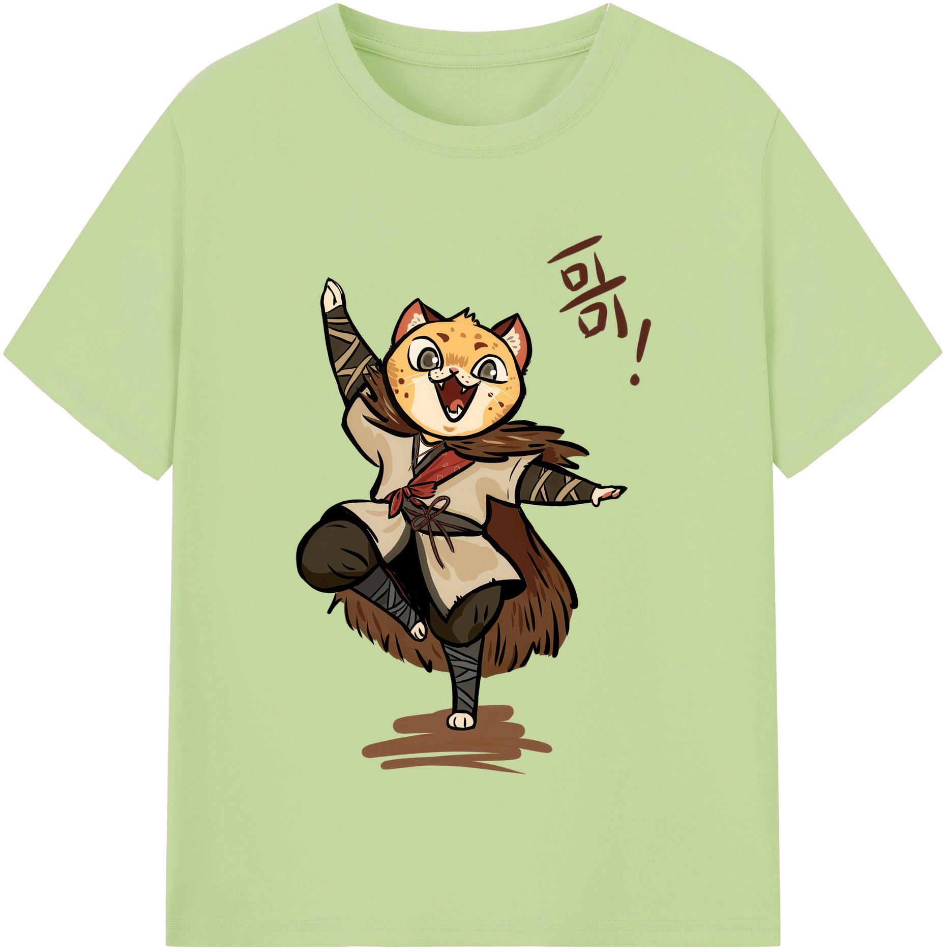 （画像用） Ne Zha 2 ナタ 魔童の大暴れ 綿100％半袖Tシャツ（フロントプリント）